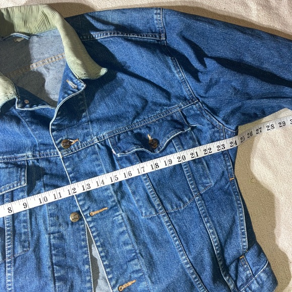 Linson VINTAGE Denim Corduroy Trim Jacket - Picture 3 of 8